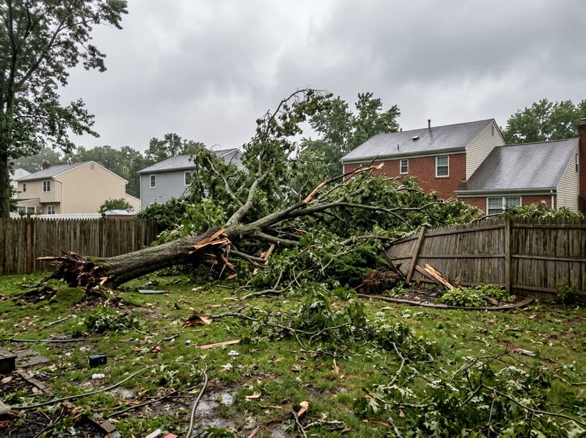 Before - Storm Damage Cleanup in Calaveras County