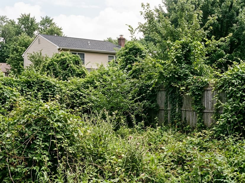 Before - Overgrown Yard Clearing in Central California