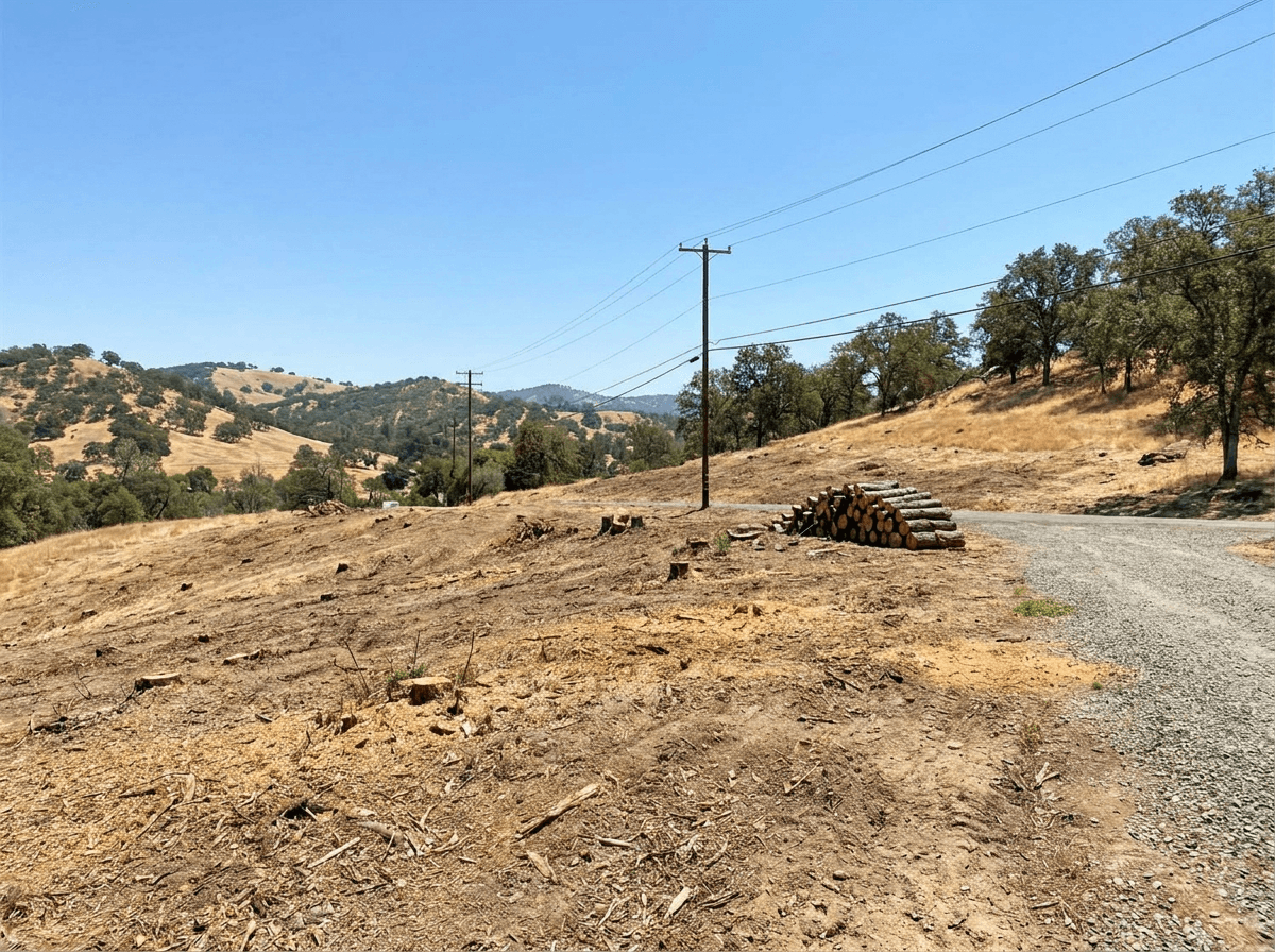 Hazardous tree removal near power lines in Murphys CA