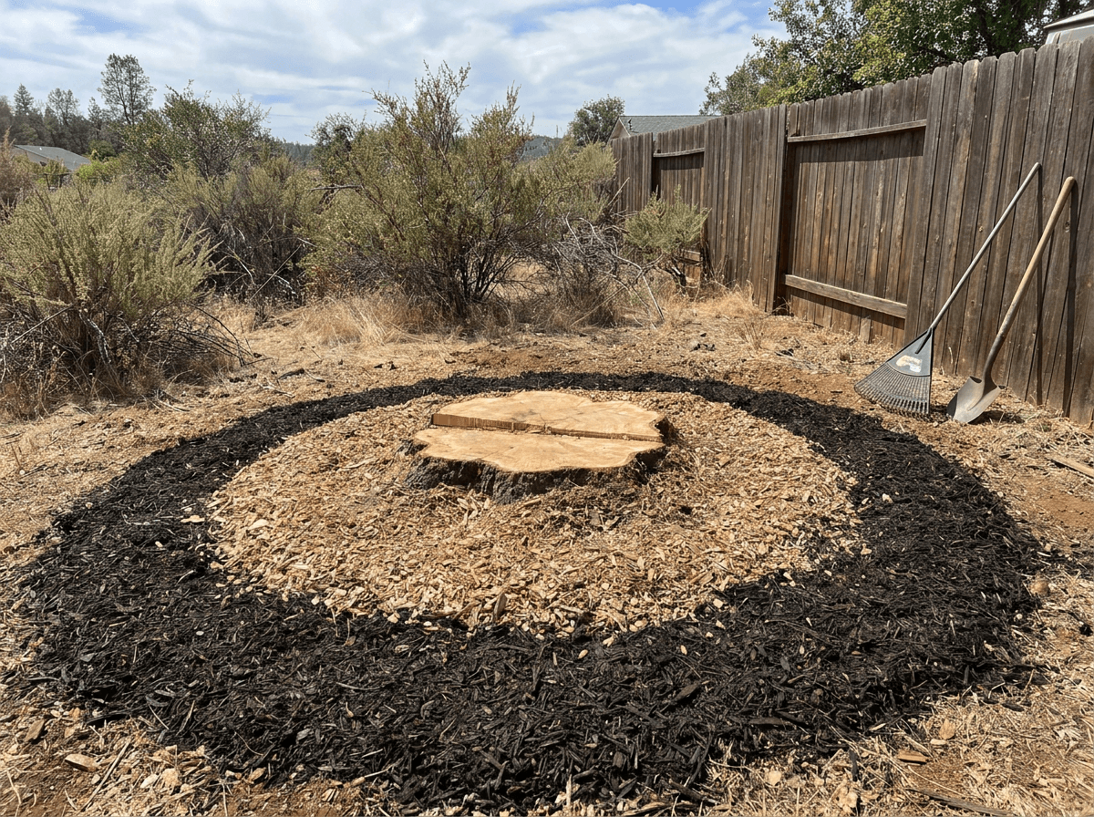 Stump grinding and yard restoration in Sonora CA