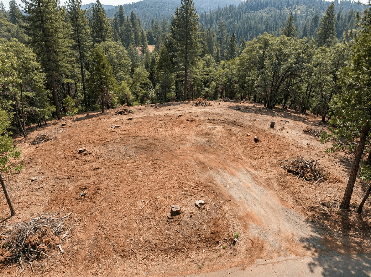 Property and lot clearing in the Sierra Foothills near Arnold CA